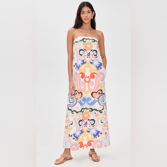 Tuckernuck Dresses & Skirts - STUNNING! NWT Tuckernuck De Loreta Watercolor Aloe Strapless Dress XL 12 14 16